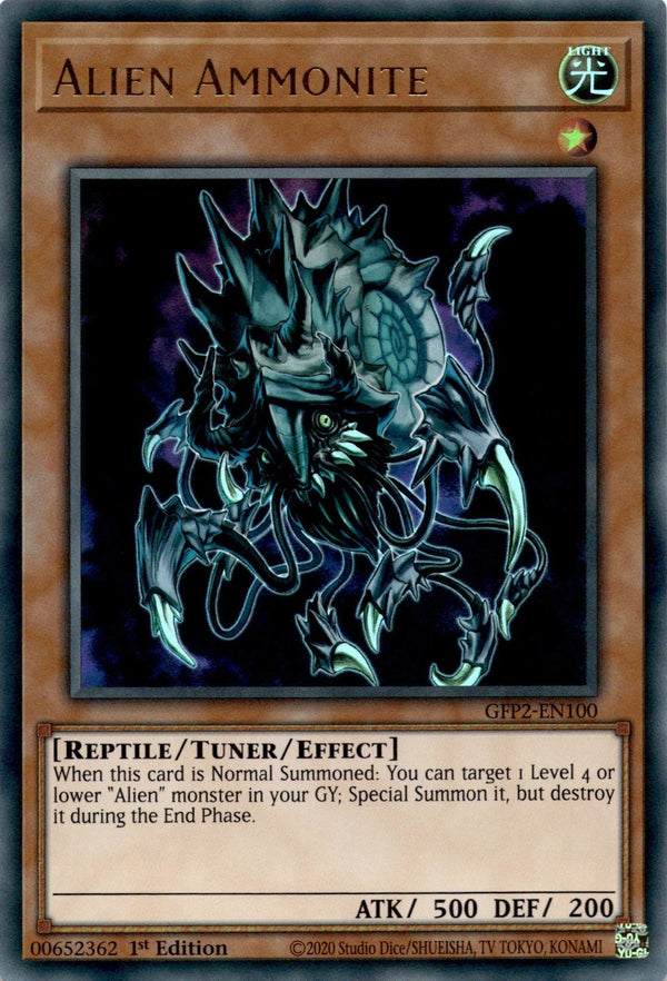 Yugioh Alien Ammonite GFP2-EN100 Ultra Rare 1st Edition NM