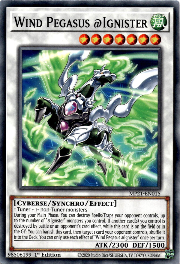 Yugioh Wind Pegasus @Ignister MP21-EN015 Common 1st Edition NM