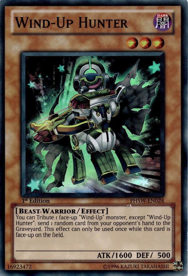 Yugioh Wind-Up Hunter PHSW-EN024 Super Rare 1st Edition LP