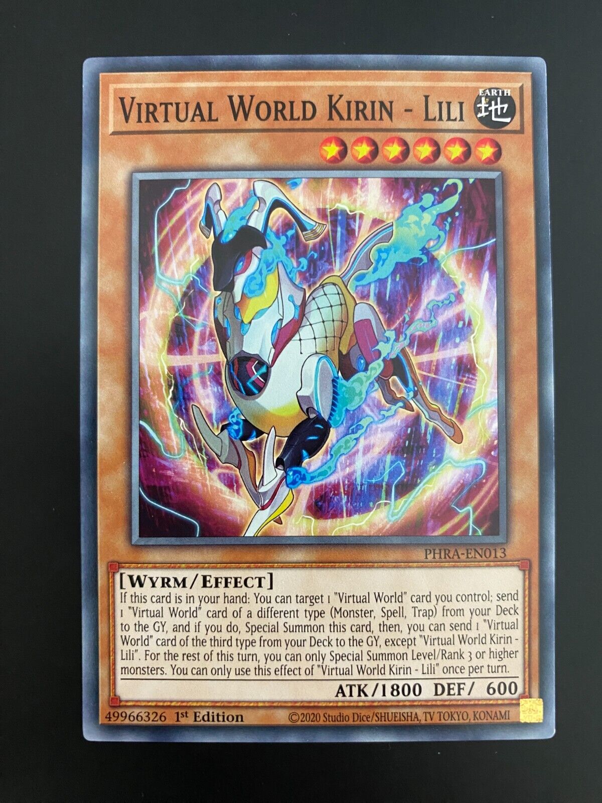 Yugioh Virtual World Kirin - Lili PHRA-EN013 1st Edition Common NM-MINT