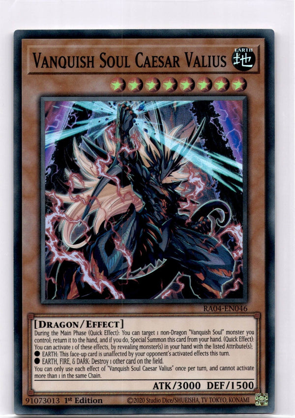 Yugioh Vanquish Soul Caesar Valius RA04-EN046 Super Rare 1st Edition NM