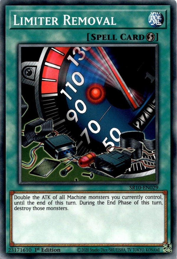 Yugioh Limiter Removal SR10-EN029 Common 1st Edition NM