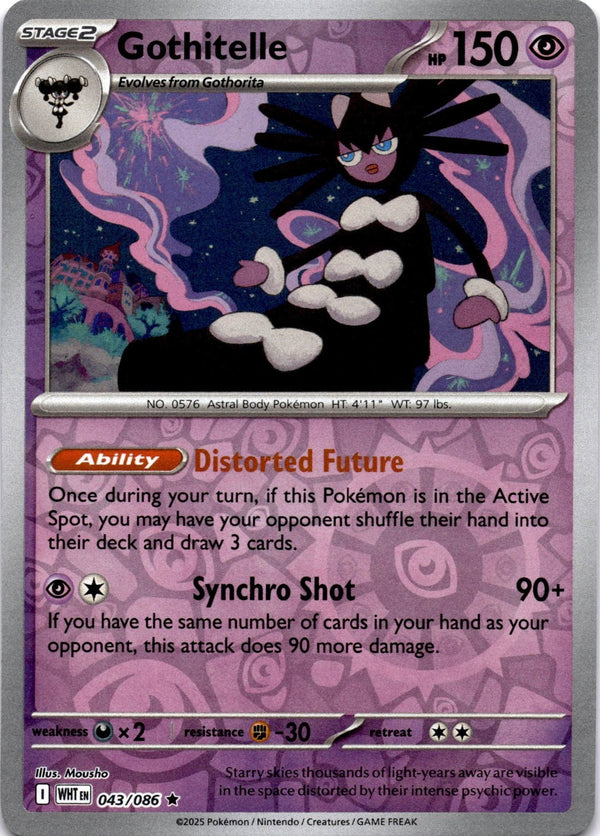 Pokemon Gothitelle 043/086 Black Bolt Reverse Holo NM