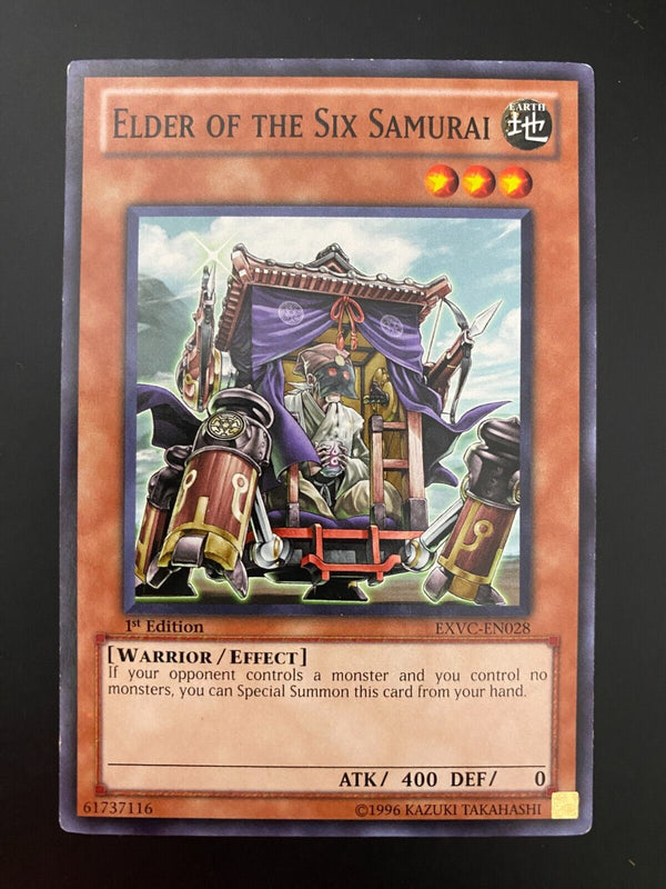 Yugioh Elder of the Six Samurai EXVC-EN028 Common 1st Edition LP/VLP