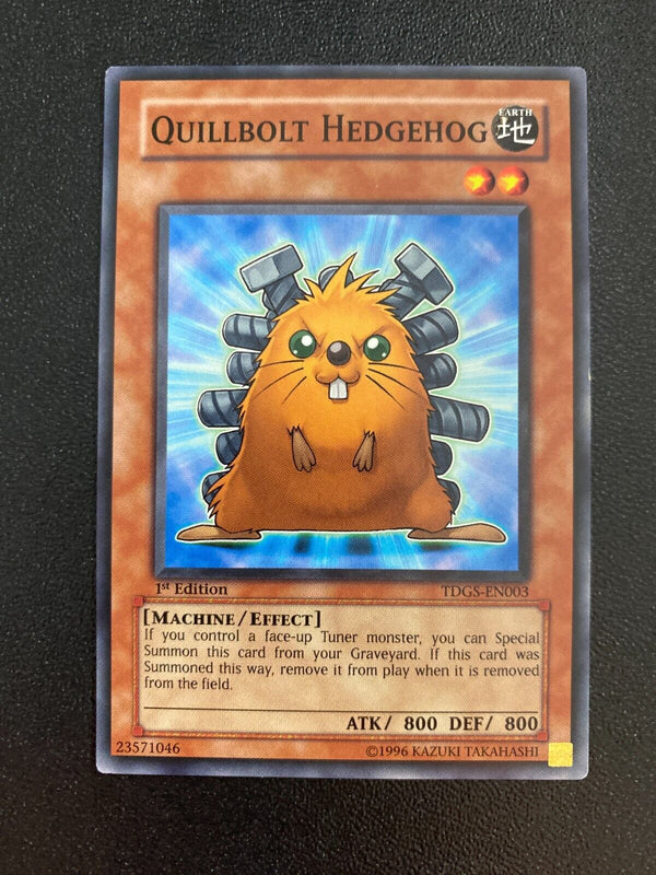 Yugioh Quillbolt Hedgehog TDGS-EN003 Common 1st Edition MP