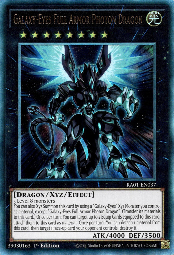 Yugioh Galaxy-Eyes Full Armor Photon Dragon RA01-EN037 Ultimate Rare 1st Ed NM