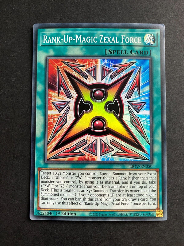 Yugioh Rank-Up-Magic Zexal Force LIOV-EN050 Super Rare 1st Edition LP