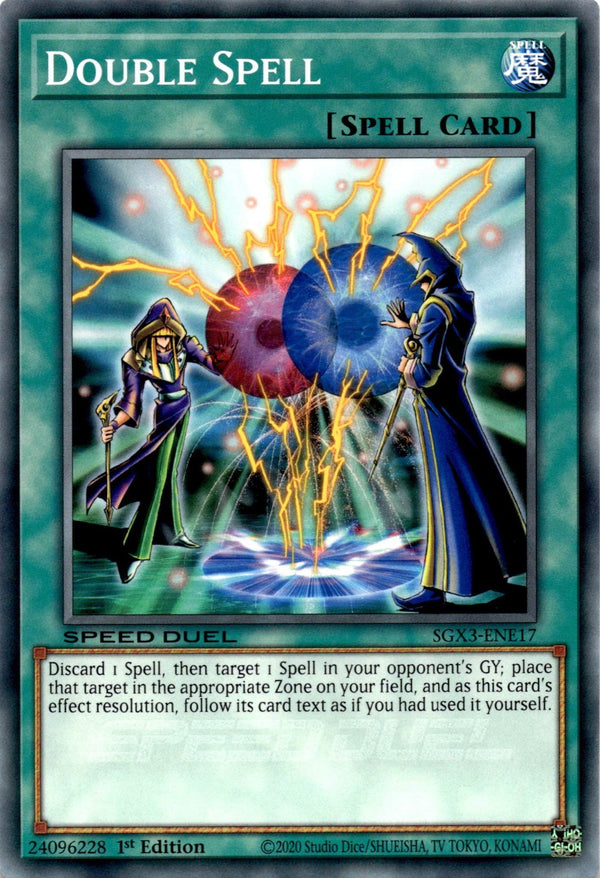Yugioh Double Spell SGX3-ENE17 Speed Duel Common 1st Ed NM