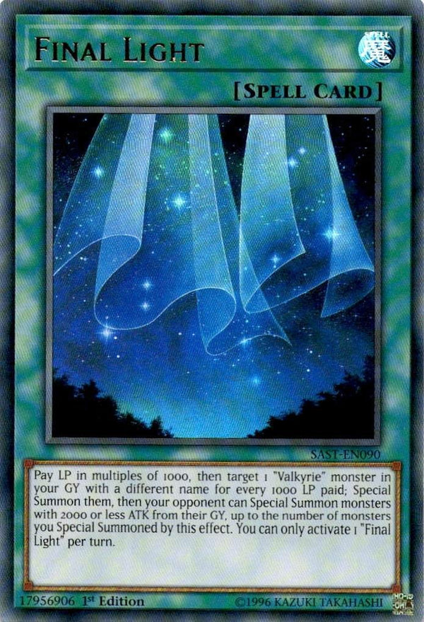 Yugioh Final Light SAST-EN090 Ultra Rare 1st Edition VLP/NM
