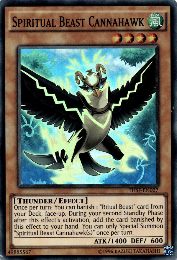 Yugioh Spiritual Beast Cannahawk THSF-EN027 Super Rare Unlimited Edition MP