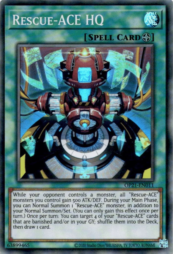 Yugioh Rescue-ACE HQ OP21-EN011 Super Rare Unlimited Edition LP
