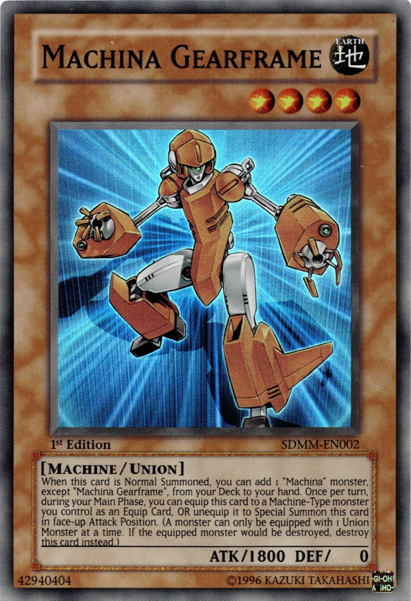 Yugioh Machina Gearframe SDMM-EN002 Super Rare 1st Edition LP/NM