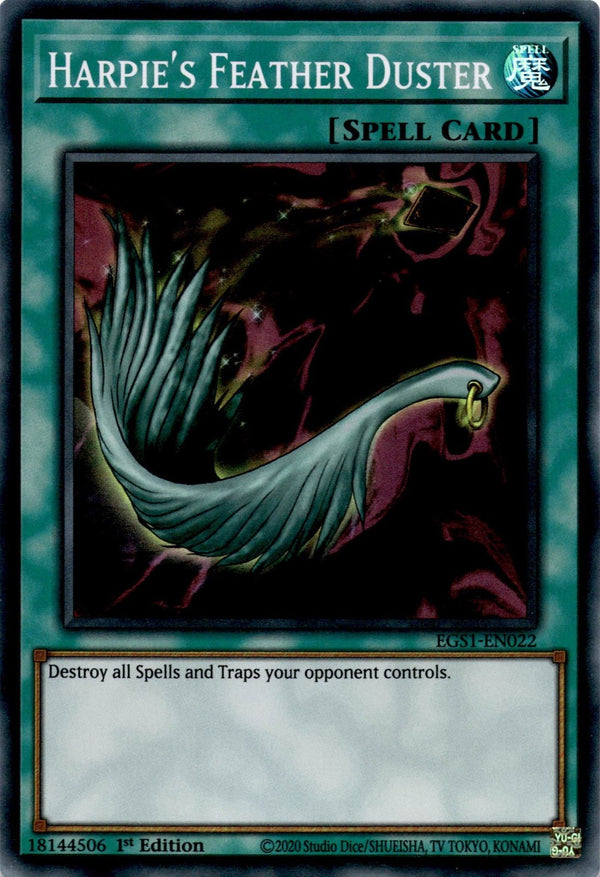 Yugioh Harpie's Feather Duster EGS1-EN022 Super Rare 1st Edition LP