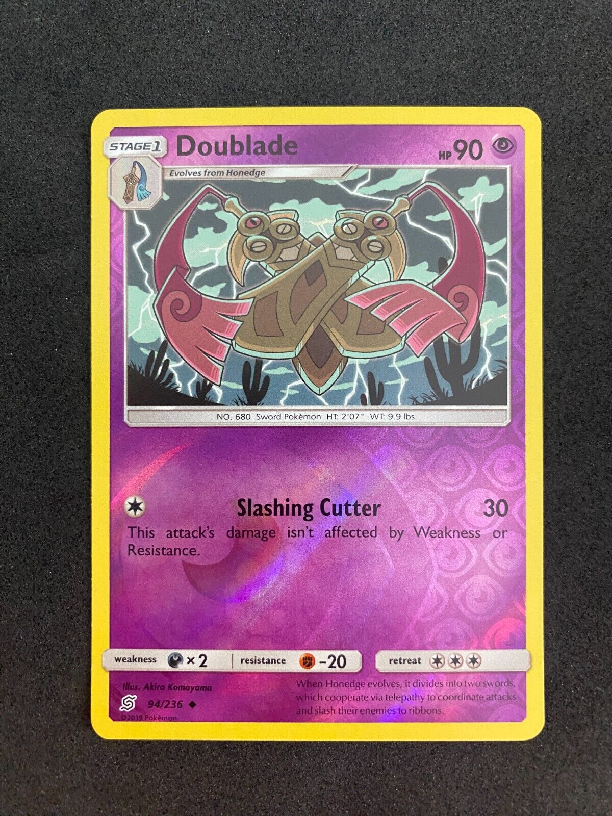 Pokemon Doublade 94/236 Unified Minds Reverse Holo NM