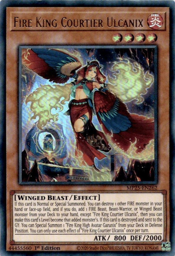 Yugioh Fire King Courtier Ulcanix MP25-EN262 Ultra Rare 1st Edition NM