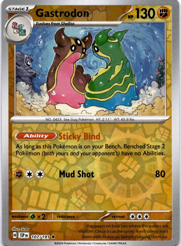 Pokemon Gastrodon 107/191 Surging Sparks Reverse Holo NM