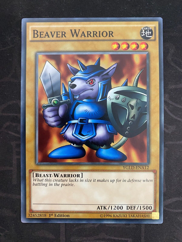 Yugioh Beaver Warrior YGLD-ENA12 Common 1st Edition NM/MINT