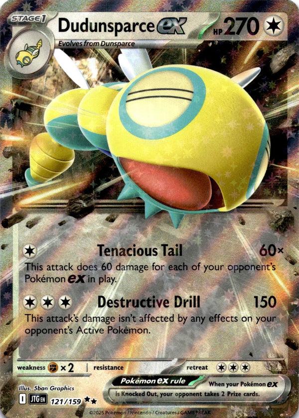 Pokemon Dudunsparce ex 121/159 Journey Together Full Art Holo NM