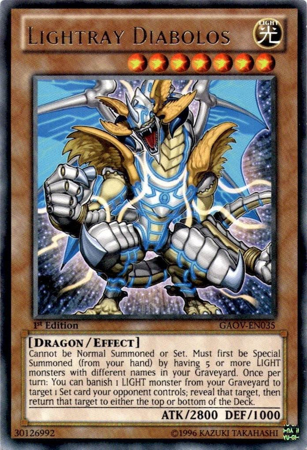 Yugioh Lightray Diabolos GAOV-EN035 Rare 1st Edition VLP/NM