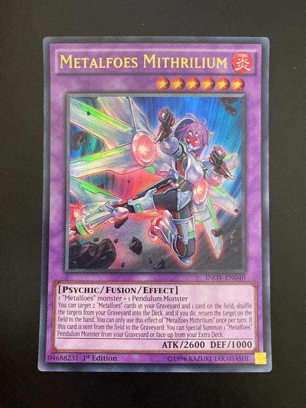 Yugioh Metalfoes Mithrilium INOV-EN040 Ultra Rare 1st Edition NM