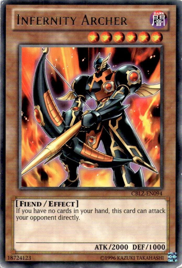 Yugioh Infernity Archer CBLZ-EN094 Rare Unlimited Edition HP