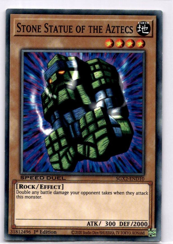Yugioh Stone Statue Of The Aztecs SGX2-END10 Common 1st Edition NM