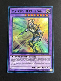 Yugioh Masked Hero Koga SDHS-EN042 Super Rare Unlimited Edition LP