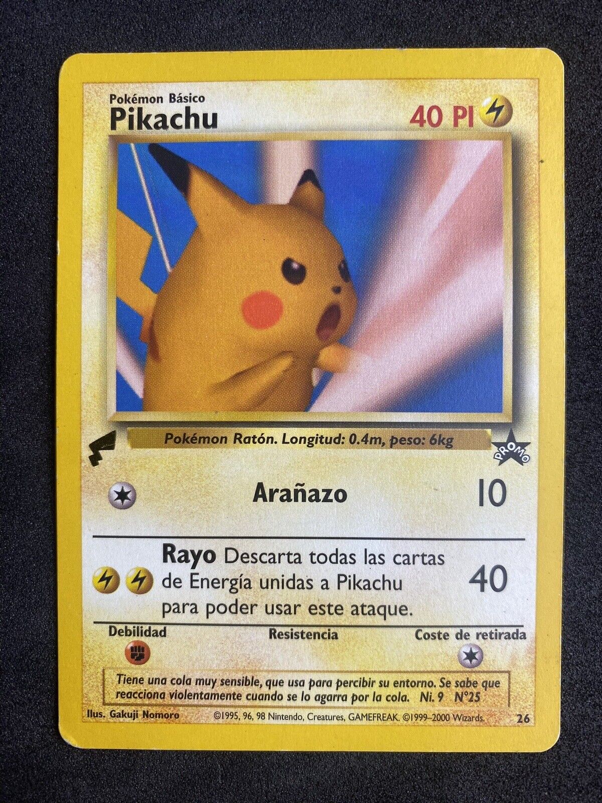 Pokemon Pikachu 26 Black Star Promo SPANISH MP-LP