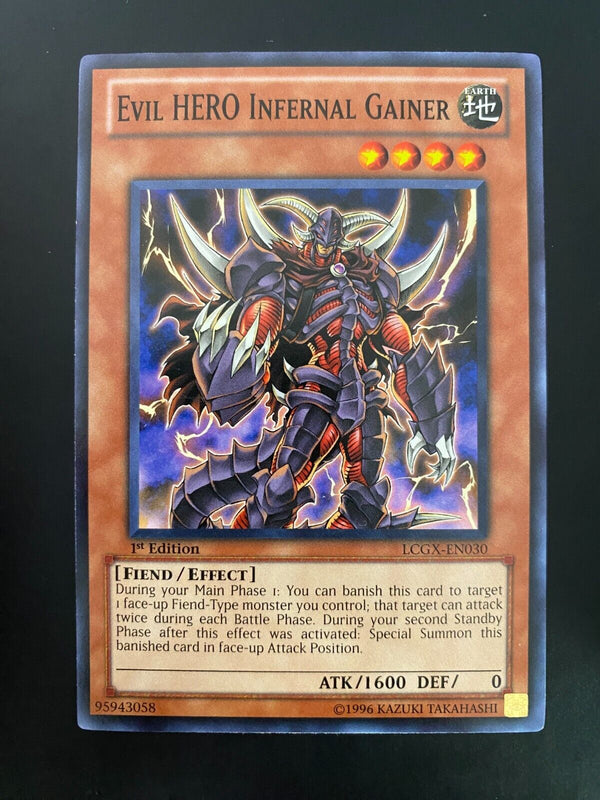 Yugioh Evil Hero Infernal Gainer LCGX-EN030 Common 1st Edition VLP/NM