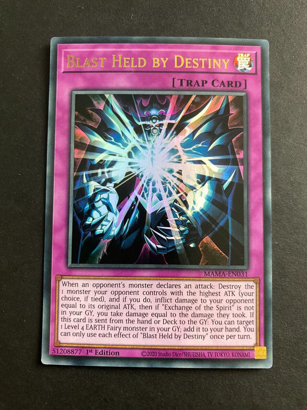 Yugioh Blast Held by Destiny MAMA-EN031 Ultra Rare 1st Edition NM