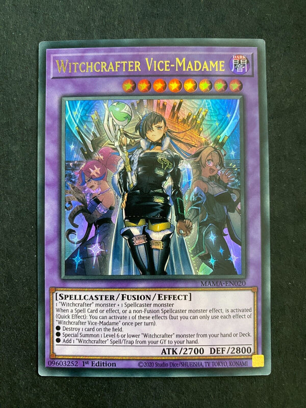 Yugioh Witchcrafter Vice-Madame MAMA-EN020 Ultra Rare 1st Edition NM