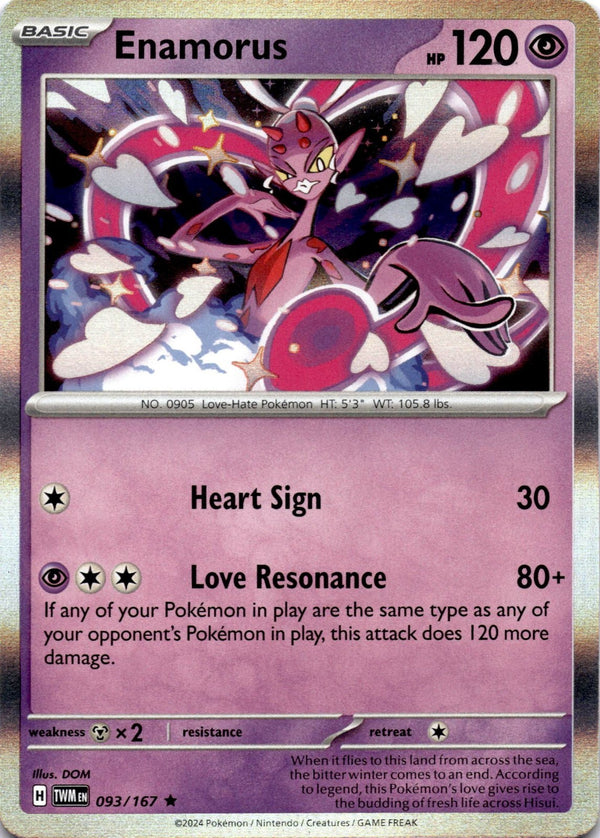 Pokemon Enamorus 093/167 Twilight Masquerade Holo NM