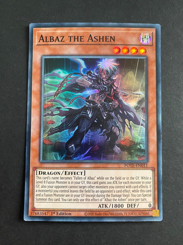 Yugioh Albaz the Ashen POTE-EN011 Super Rare 1st Edition MP