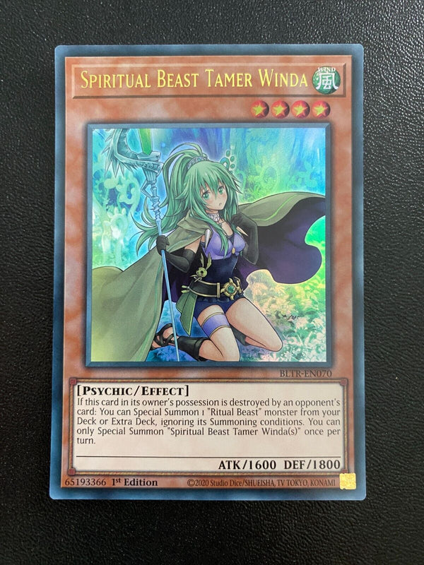 Yugioh Spiritual Beast Tamer Winda BLTR-EN070 Ultra Rare 1st Edition NM