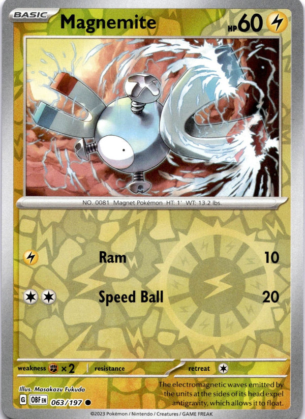 Pokemon Magnemite 063/197 Paldea Evolved Reverse Holo NM