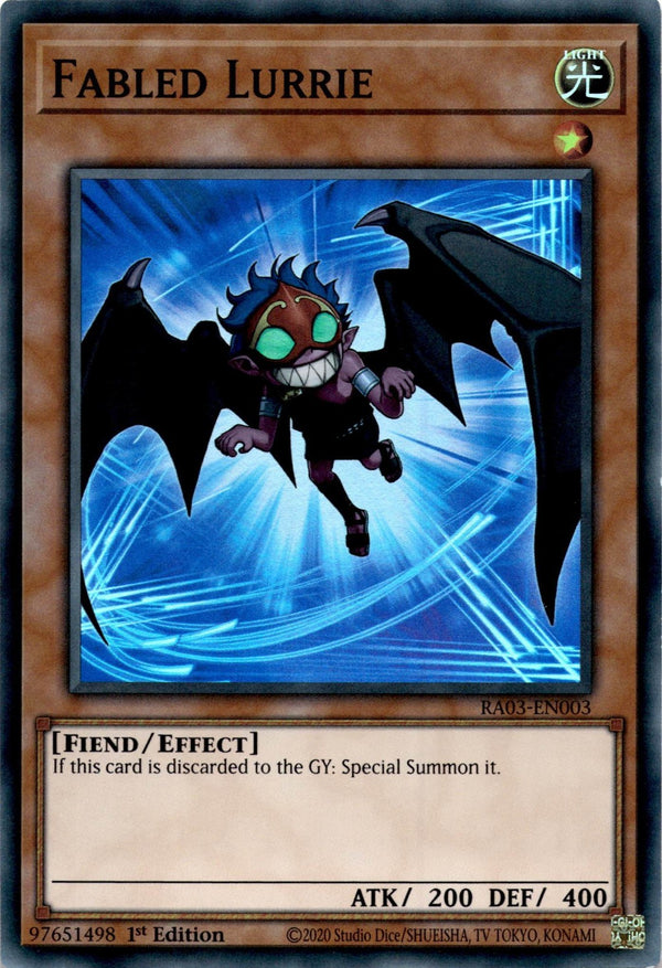 Yugioh Fabled Lurrie RA03-EN003 Super Rare 1st Edition NM