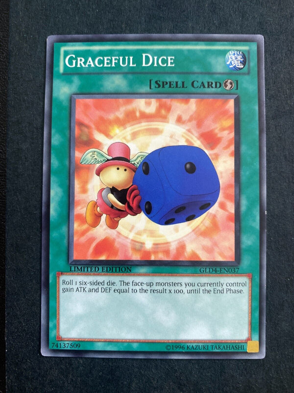 Yugioh Graceful Dice GLD4-EN037 Common Limited Edition MP/LP