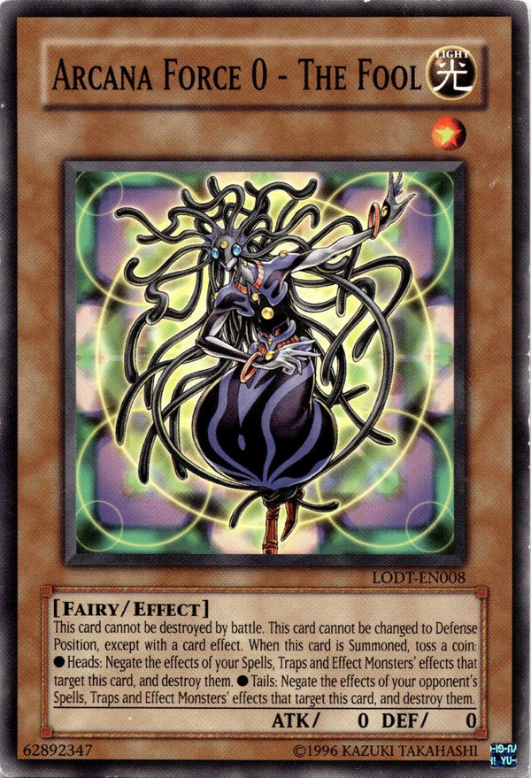 Yugioh Arcana Force 0 - The Fool LODT-EN008 Common Unlimited Edition HP
