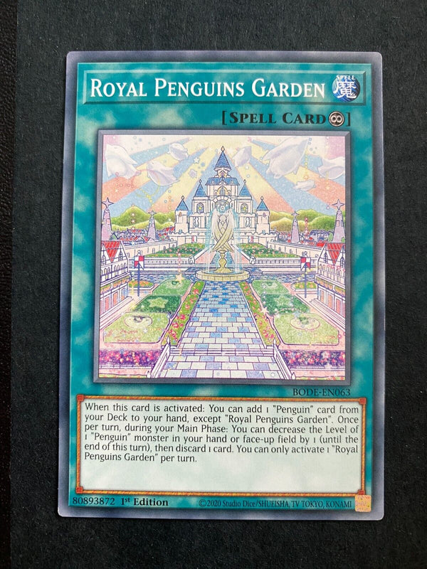 Yugioh Royal Penguins Garden BODE-EN063 Common 1st Edition NM