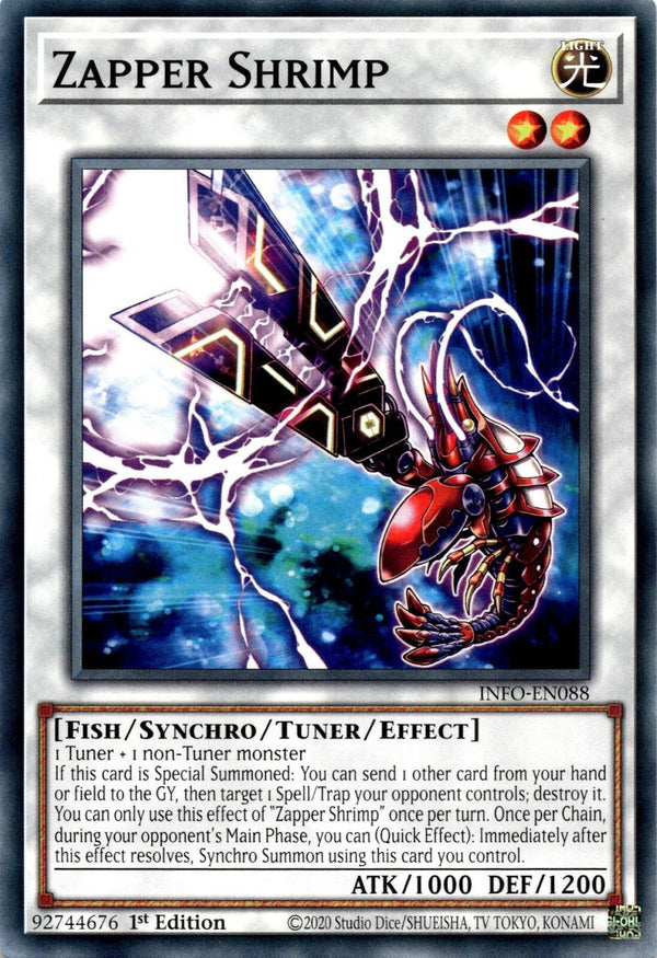Yugioh Zapper Shrimp INFO-EN088 Common 1st Edition NM