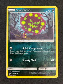 Pokemon Spiritomb 89/181 Team Up Reverse Holo NM