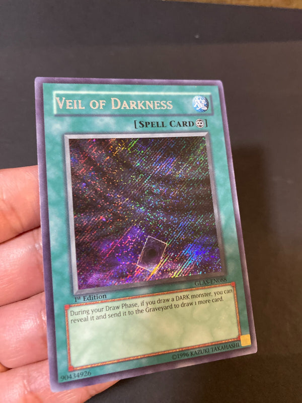 Yugioh Veil of Darkness GLAS-EN088 Secret Rare 1st Edition NA NM