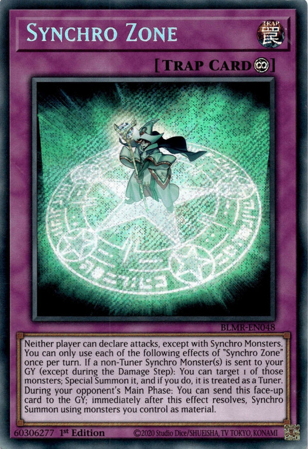 Yugioh Synchro Zone BLMR-EN048 Secret Rare 1st Edition LP