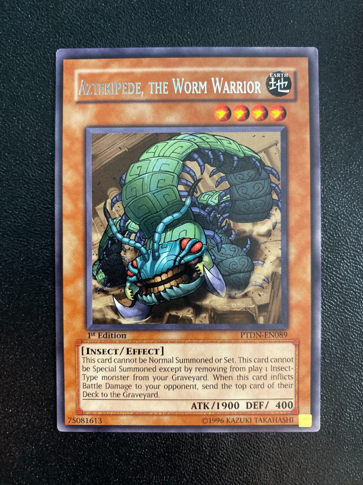 Yugioh Aztekipede, The Worm Warrior PTDN-EN089 Rare 1st Edition LP