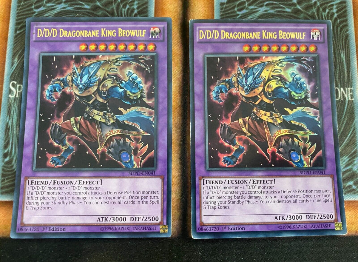 Yugioh D/D/D Dragonbane King Beowulf SDPD-EN041 Ultra Rare (2 Cards) 1st E HP/MP