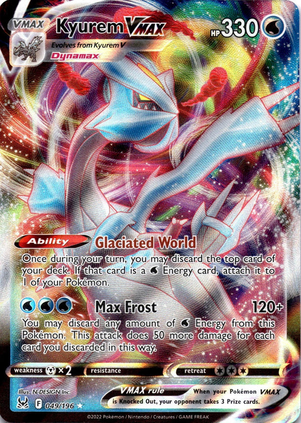 Pokemon Kyurem VMAX 049/196 Lost Origin Full Art Holo NM