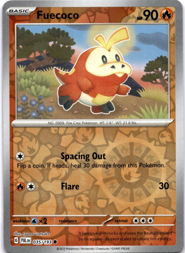 Pokemon Fuecoco 035/193 Paldea Evolved Reverse Holo NM