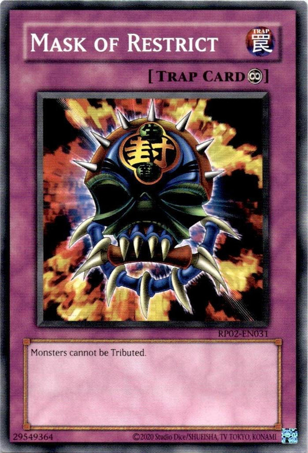 Yugioh Mask of Restrict RP02-EN031 Common Unlimited Edition NM