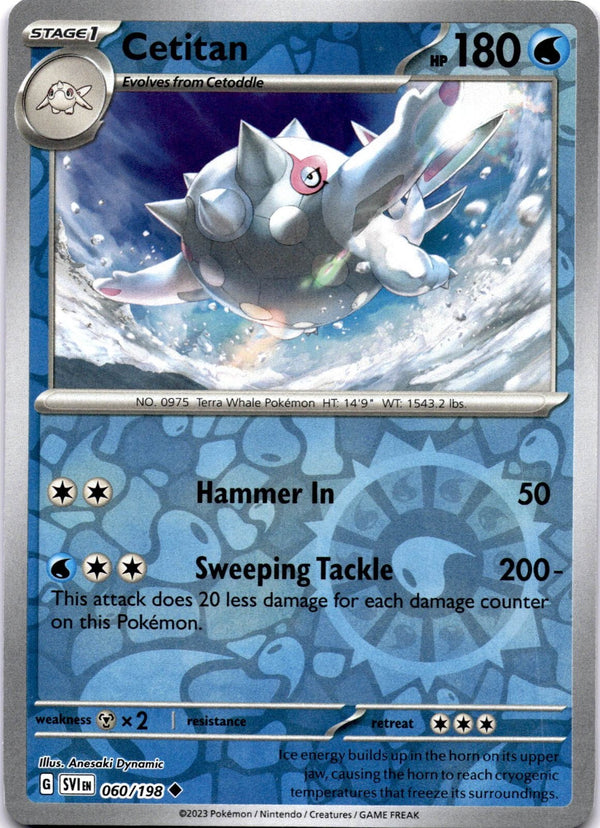 Pokemon Cetitan 060/198 Scarlet Violet Base Reverse Holo NM
