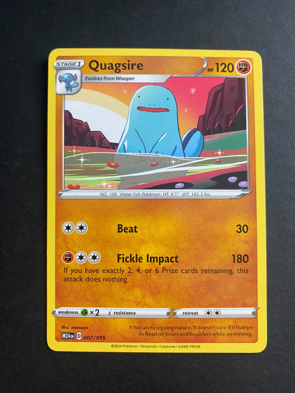 Pokemon Quagsire M24EN 007/015 McDonalds 2024 Non Holo NM